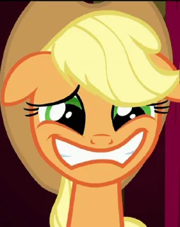 😬 emoji Applejack | @MLP_AnimatedStickers Telegram sticker 24 of 50