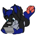 🕹 emoji Midnight Wolf Telegram sticker 9 of 38