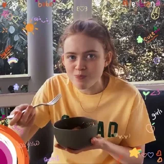 🥗 emoji Sadie Sink Telegram sticker 14 of 15