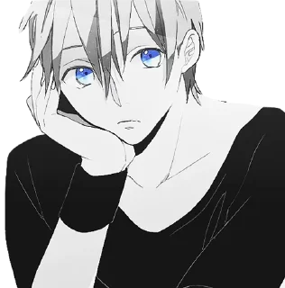 ❤️ emoji ЧБ @anime_Stickerr Telegram sticker 16 of 25