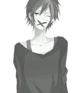 ❤️ emoji ЧБ @anime_Stickerr Telegram sticker 24 of 25