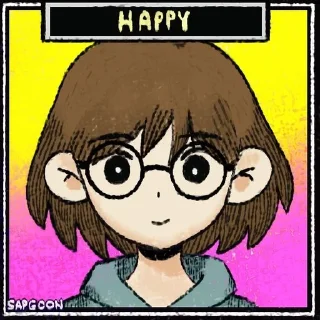 😌 emoji Omori Sock Telegram sticker 7 of 25