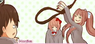 🌟 emoji Animation ddlc [ @mailieeeee ] Telegram sticker 16 of 38