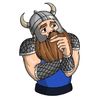 🤔 emoji Ukrainian Viking Telegram sticker 6 of 16