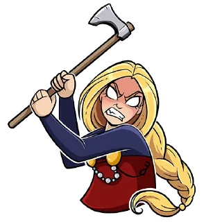 😡 emoji Helga the Viking song Telegram sticker 13 of 19