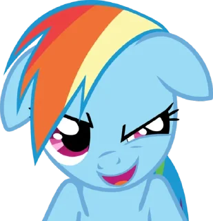 😏 emoji Rainbow | @MyLittlePony_bots Telegram sticker 23 of 120