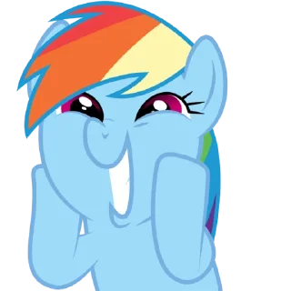 😁 emoji Rainbow | @MyLittlePony_bots Telegram sticker 5 of 120