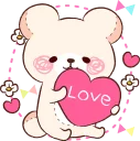💕 emoji Bear's mau mau :: @line_stickers Telegram sticker 16 of 80