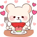 🤤 emoji Bear's mau mau :: @line_stickers Telegram sticker 24 of 80