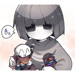 🖤 emoji Кор Фриск Telegram sticker 5 of 48