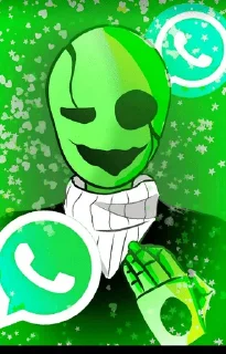 🟢 emoji Зелёный Гастер Telegram sticker 11 of 40