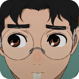 👓 emoji Ken Takakura (Okarun) @miyasan Telegram sticker 15 of 120