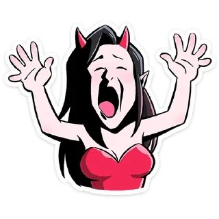 😱 emoji Дьяволица  2.0  @TgSticker Telegram sticker 10 of 36