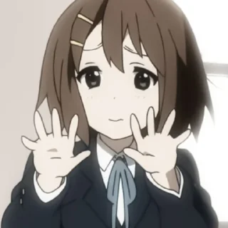 💮 emoji •`Yui Hirasawa | @stickerskn Telegram sticker 19 of 25