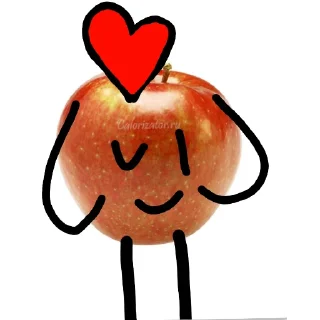 👍 emoji Яблоко Яблоков Telegram sticker 18 of 52