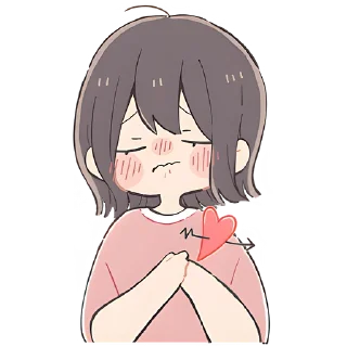 😔 emoji Анимешная девочка @Nyasticks Telegram sticker 9 of 41