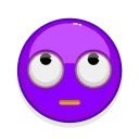 🙄 emoji Violet Emoji Telegram sticker 8 of 22