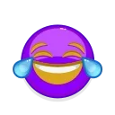 😂 emoji Violet Emoji Telegram sticker 12 of 22