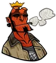 🤴 emoji Hellboy Telegram sticker 13 of 30
