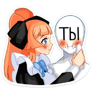😍 emoji Мей @anime_stickerr Telegram sticker 9 of 46