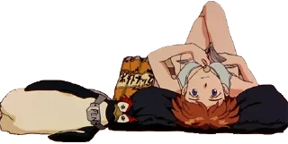 🙂 emoji A lot of Asuka (Evangelion) Telegram sticker 23 of 80
