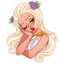 😪 emoji Girl in Love Telegram sticker 14 of 35