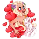 😰 emoji Girl in Love Telegram sticker 21 of 35