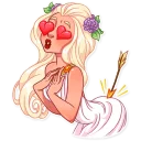 😍 emoji Girl in Love Telegram sticker 8 of 35