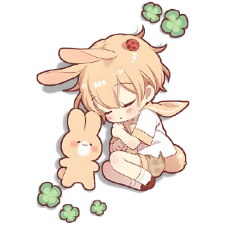 🥰 emoji Кролик-кун @Nyasticks Telegram sticker 9 of 17