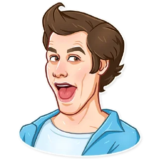 😜 emoji Jim Carrey Telegram sticker 20 of 30