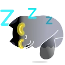 😴 emoji Crazy Kitty @IMG2D Telegram sticker 5 of 12