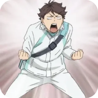 😫 emoji Ойкава Тоору, стикеры Нура Telegram sticker 15 of 31