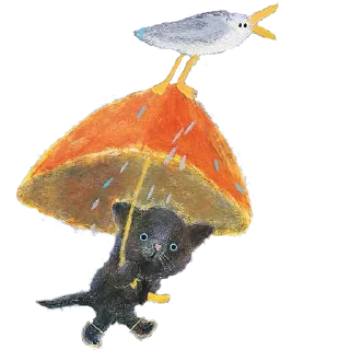 ⛱ emoji Что нужно маленькой кошке Telegram sticker 6 of 15