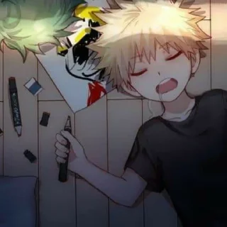 😴 emoji Bakugou🔥 Telegram sticker 13 of 42