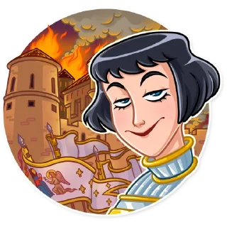 😏 emoji Joan of Arc Telegram sticker 15 of 25