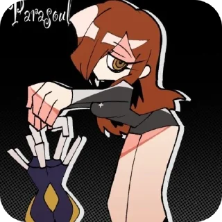 🫥 emoji parasoul. Telegram sticker 22 of 23