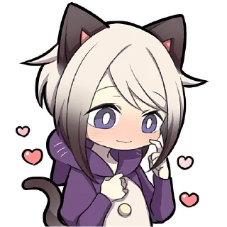 😌 emoji Сиамская кошечка @Nyasticks Telegram sticker 15 of 41