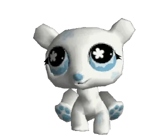 Sticker from LPS pets waving