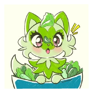 😲 emoji Sprigatito 😺✨🍃 Telegram sticker 24 of 31