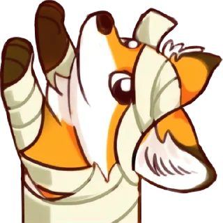 🦊 emoji Red Fox 🎉 @CrazySnep Telegram sticker 14 of 17