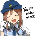 Sticker from Police Girlfriend ENG :: @line_stickers