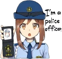 Sticker from Police Girlfriend ENG :: @line_stickers