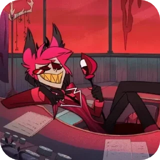 🫠 emoji Alastor made: @sticerspa Telegram sticker 3 of 43