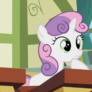 😊 emoji Sweetie Belle | @MLP_AnimatedStickers Telegram sticker 9 of 43