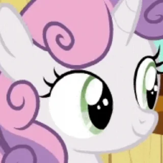 🙂 emoji Sweetie Belle | @MLP_AnimatedStickers Telegram sticker 19 of 43