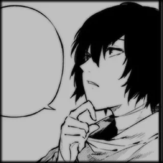 🖤 emoji dostoevsky × dazai Telegram sticker 16 of 62