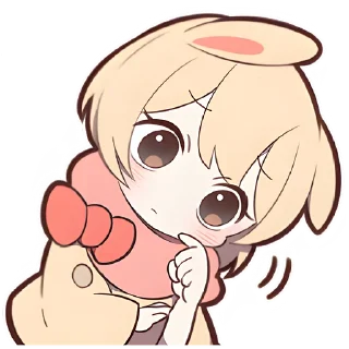 🤔 emoji Сладкий зайчик @nyasticks Telegram sticker 9 of 41