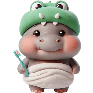 🪥 emoji Бегемотики Дино @Nyasticks Telegram sticker 14 of 35