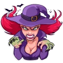 👿 emoji Morgana the Witch Telegram sticker 24 of 25