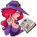 🤓 emoji Morgana the Witch Telegram sticker 21 of 25
